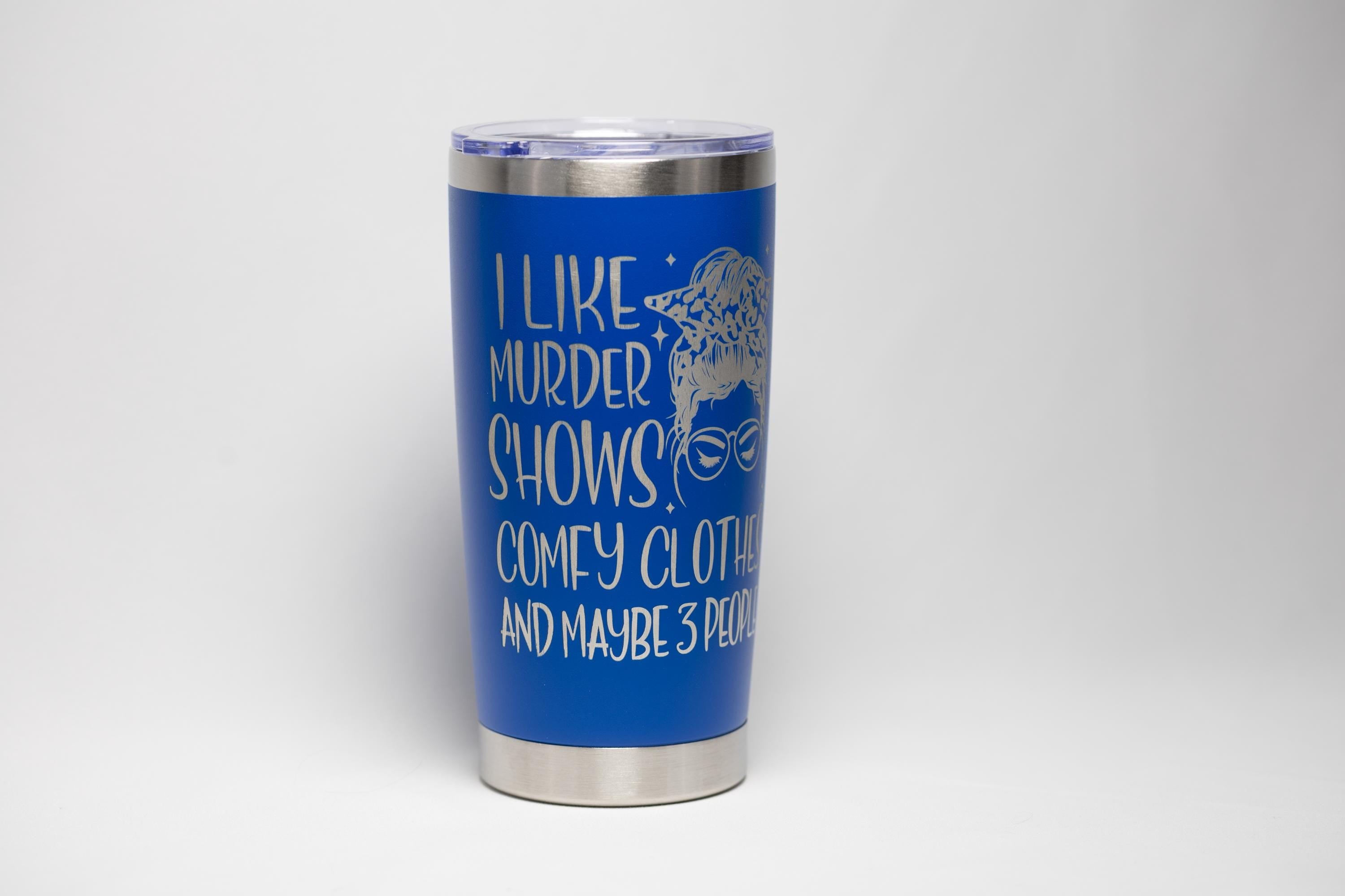 True Crime Tumbler – Stainless Steel Cup With Sarcastic Quote, Laser Engraved Travel Mug