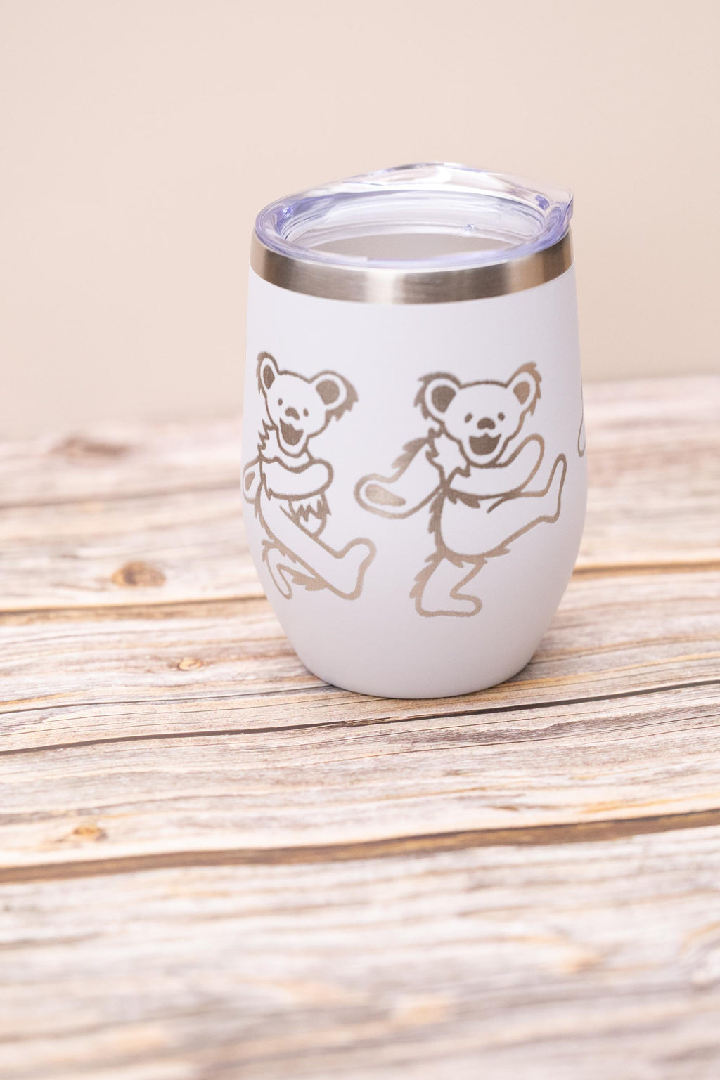 Grateful Dead Wine Tumbler - Insulated Stainless Steel Double Wall Cup, 12oz