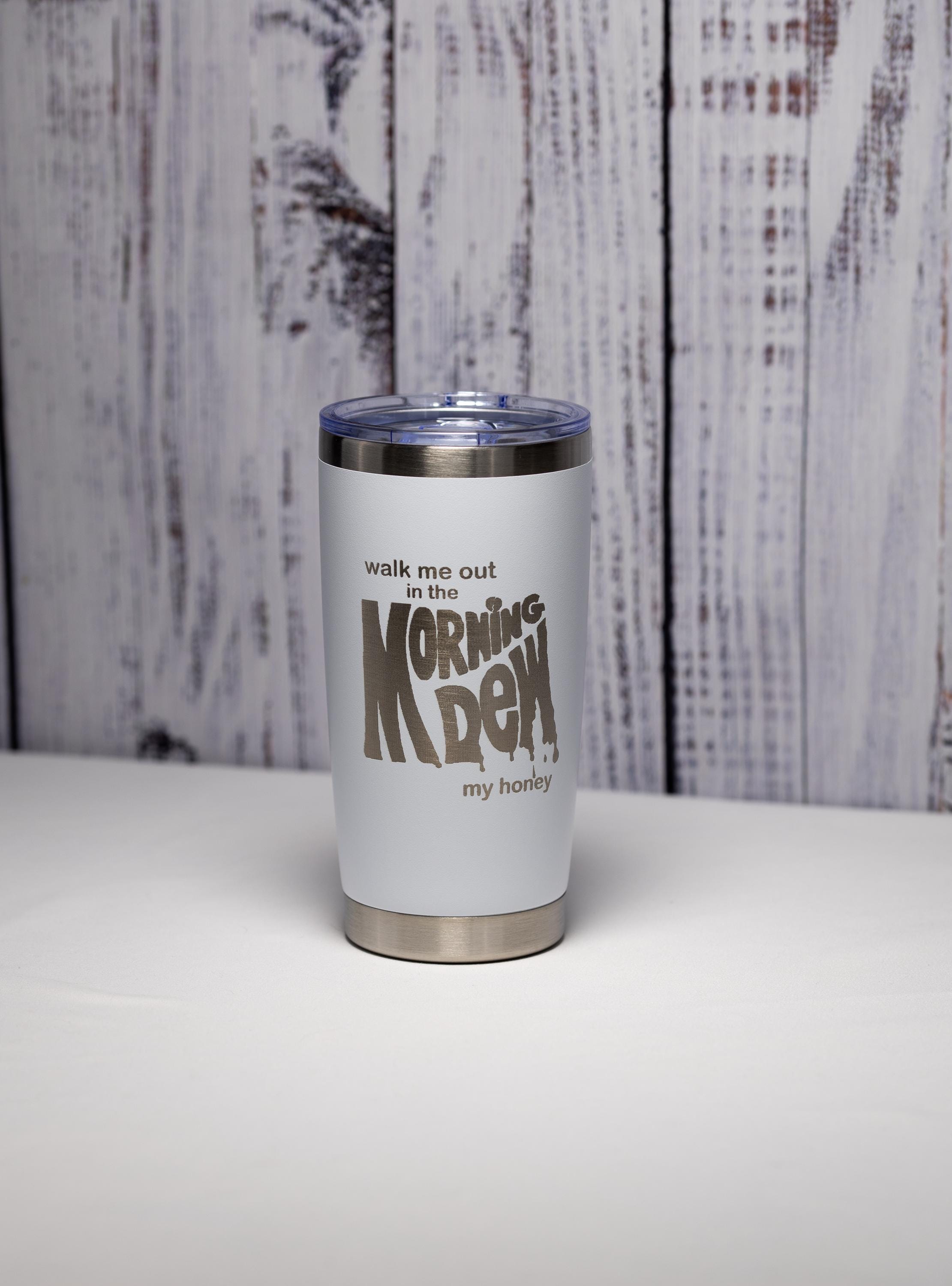 Engraved Steel Tumbler – Custom Powder Coated 20 oz Stainless Steel Cup