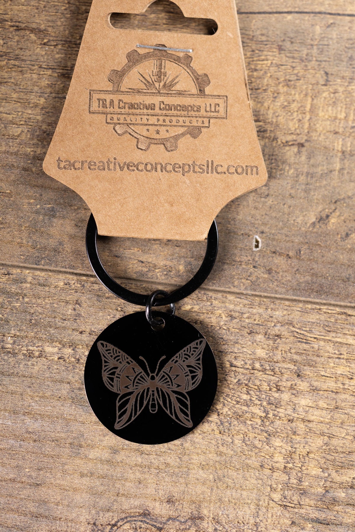 Butterfly Keychain - Black Stainless Steel | Nature Inspired Gift, Handmade in USA