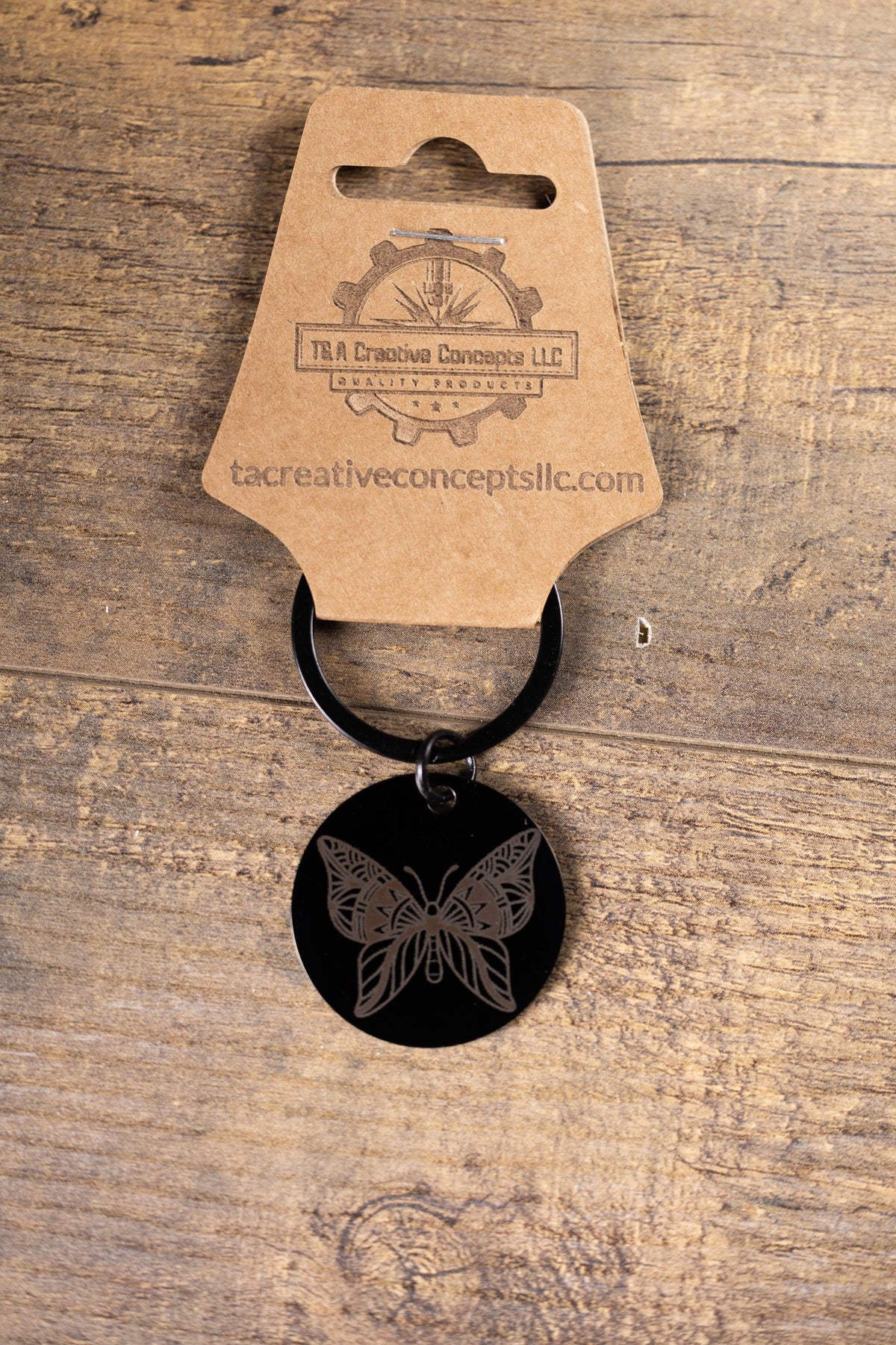 Butterfly Keychain - Black Stainless Steel | Nature Inspired Gift, Handmade in USA