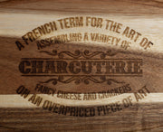 Rustic Acacia Charcuterie | 10 Inch Laser Engraved Wood Board – Unique Hostess Gift