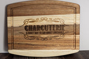 Adult Lunchable Serving Board – Laser Engraved Acacia Wood Charcuterie Tray