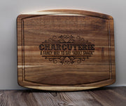 Funny Adult Snack Board - Acacia Wood Charcuterie Serving Tray | Laser Engraved Gift