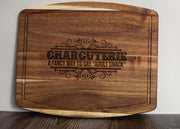 Funny Adult Snack Board - Acacia Wood Charcuterie Serving Tray | Laser Engraved Gift