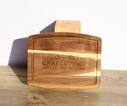 Acacia Charcuterie Board - Rustic Serving Tray With Laser Engraved Design
