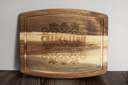 Acacia Wood Charcuterie - Funny Laser Engraved Cheese Snack Server 10x12
