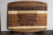 Acacia Wood Charcuterie - Handmade Engraved Snack Board 10x12 Inches