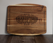 Funny Adult Snack Board - Acacia Wood Charcuterie Serving Tray | Laser Engraved Gift