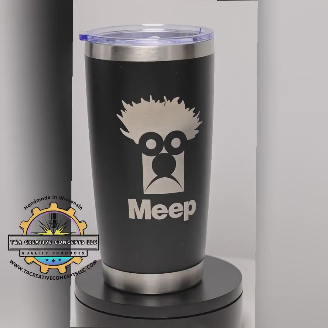 Laser Engraved Tumbler - 20 oz Stainless Steel Cup with Custom Color & Double Wall Insulation