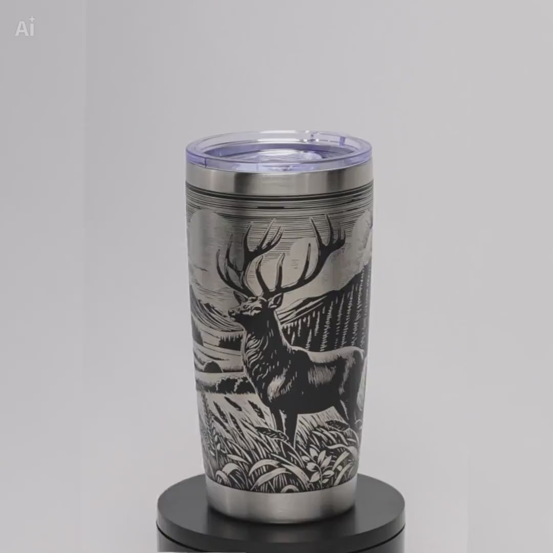 Stainless Steel Tumbler | Double Wall Vacuum Insulated Cup, Powder Coated 20 Oz Hiking Gift Mug